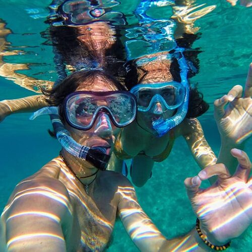 Couple Snorkeling in Cabo San Lucas